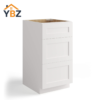 1 White Shaker Vanity Three Drawer Base Cabinet