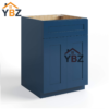1 Navy Blue Shaker Sink Base with Double Doors and False Drawer 27″