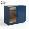 Navy Blue Shaker Blind Corner Base Cabinet (L/R interchangeable)