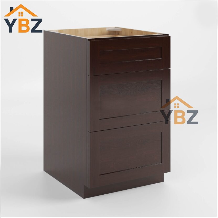 1 Shaker EspressoTwo / Three Drawer Base