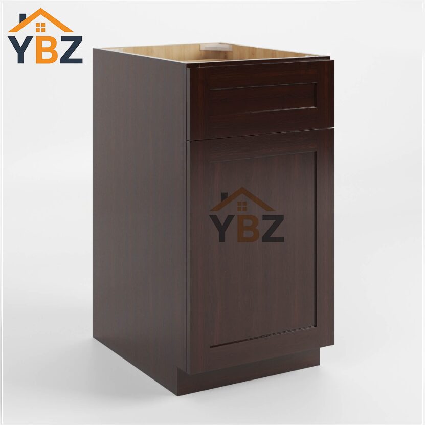 1 Shaker Espresso Trash Base Cabinet