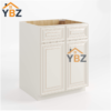 1 Charleston White Raised Panel Sink Base With Double Doors and False Drawers