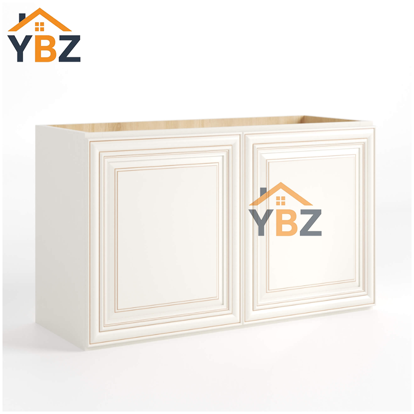 Charleston White Raised Panel 12″  15″  18″ 24″ H Double Door Wall Cabinet