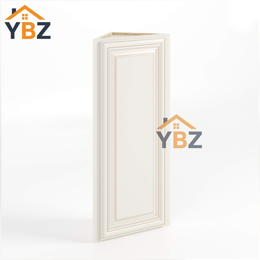Charleston White Raised Panel 12 W Angle Wall Cabinet
