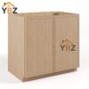 1 Slim Oak Shaker Base Cabinet Double Doors Full Height