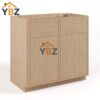 Slim Oak Shaker Vanity Sink Cabinet