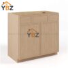 1 Slim Oak Shaker Vanity Sink Drawer Base Cabinet