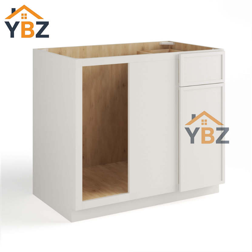 Dove White Slim Shaker Blind Corner Base Cabinet