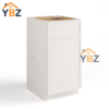 1 Dove White Slim Shaker Trash Base Cabinet