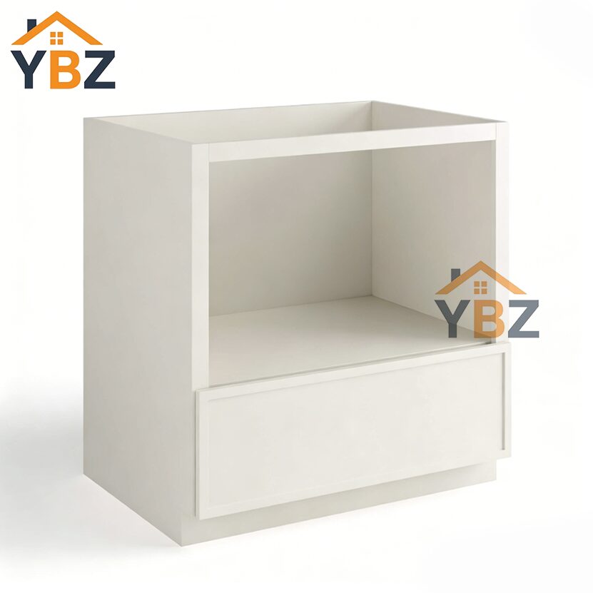 Dove White Slim Shaker Microwave Base Cabinet