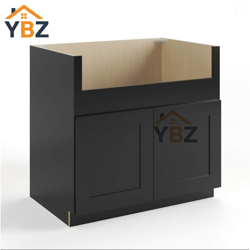Black Shaker Farmhouse Sink Base