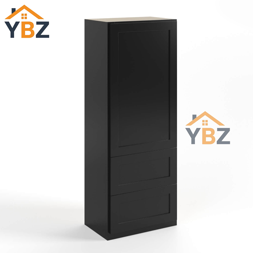 Black Shaker 18″W Wall With Drawer Cabinet