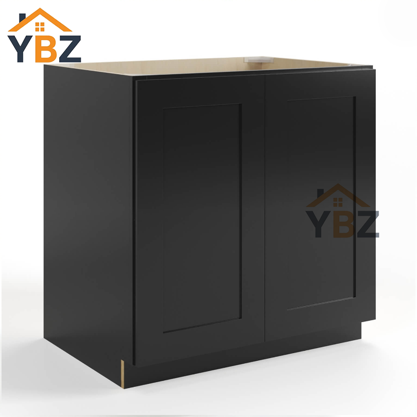 Black Shaker Base Cabinet – Full Height 2 Doors