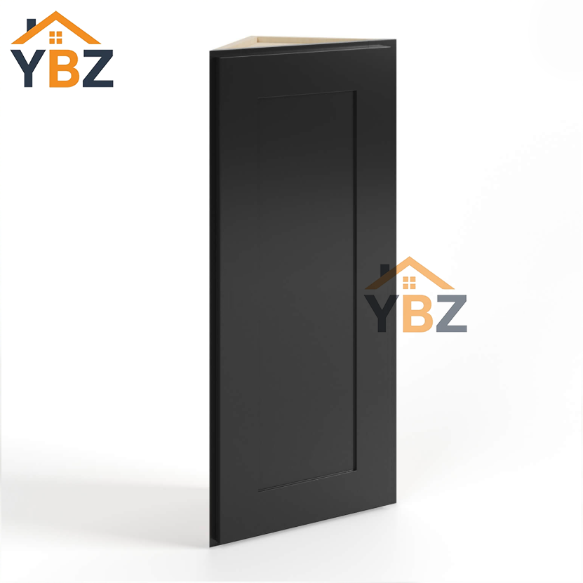 1 Black Shaker 12″ Angle Wall Cabinet