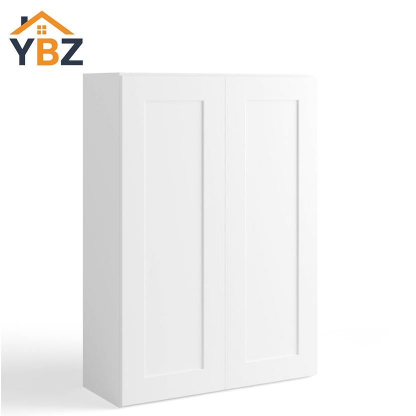 White Shaker 30″36″42″ H Double Door Wall Cabinet