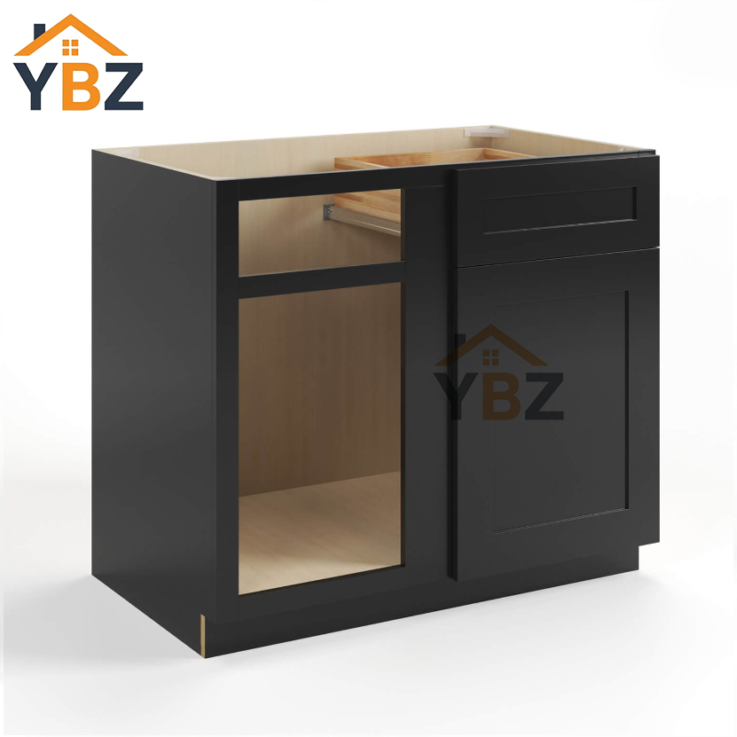 1 Black Shaker Blind Corner Base Cabinet (L/R interchangeable)