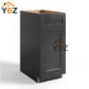 1 Charcoal Black Shaker Base Cabinet Single Door Single Drawer