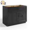 1 Charcoal Black Shaker Base Cabinet Double Doors & Double Drawer/ Single Drawer