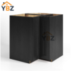 Charcoal Black Shaker Base Lazy Susan Cabinet