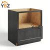 1 Charcoal Black Shaker Base Microwave Cabinet