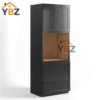Charcoal Black Shaker Tall Universal Oven Cabinet