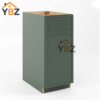 1 Slim Shaker Green Base Cabinet Single Door Single Drawer