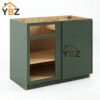 1 Slim Shaker Green Base Blind Corner Cabinet