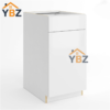 Frameless Gloss White Trash Base Cabinet