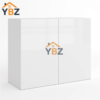 1 Frameless Gloss White Double Door Wall Microwave/Stove Bridge Cabinet12″15″18″24″H