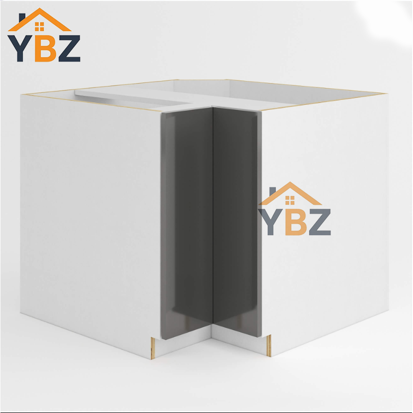 Frameless Gloss Gray Easy Reach Base Cabinet