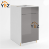 1 Frameless Gloss Gray Trash Base Cabinet