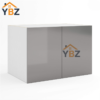 Frameless Gloss Gray 12″18″24″D Refrigerator Wall Cabinet with Double Door 24″H