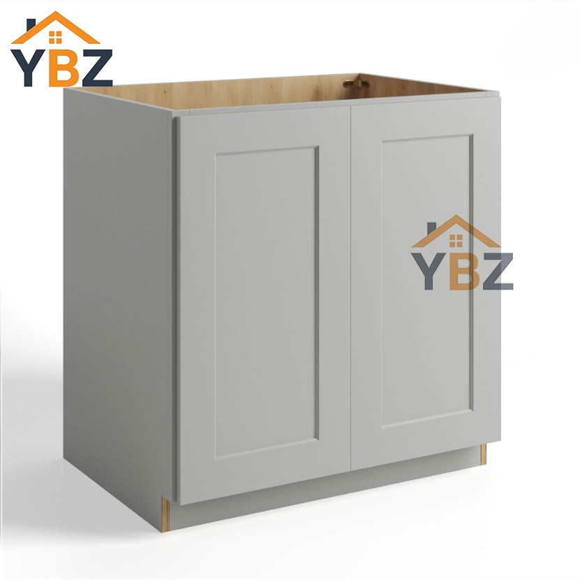 Dorian Gray Shaker Full Height Door Base Cabinets Double Door/ Single Door