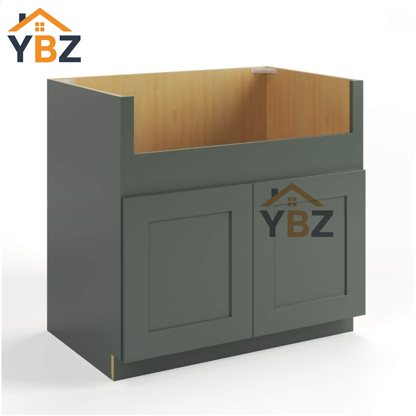 Green Shaker Farmhouse Sink Base