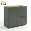 1 Green Shaker Vanity Combo Cabinet