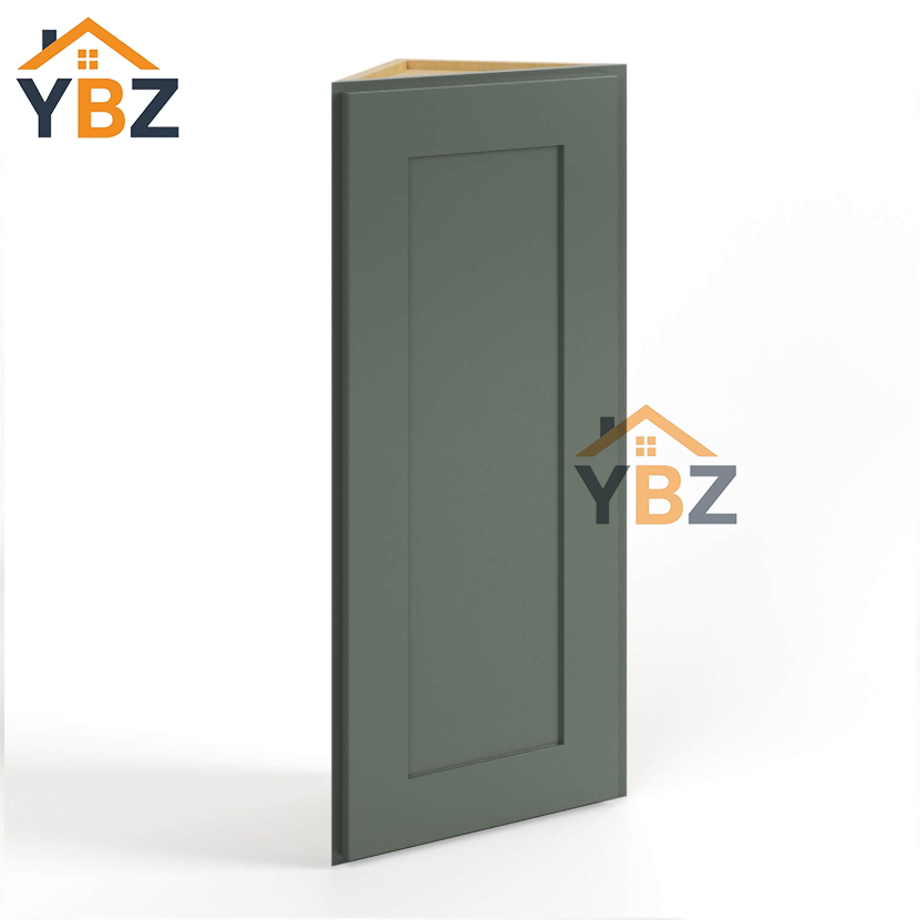 Green Shaker 12″ Angle Wall Cabinet