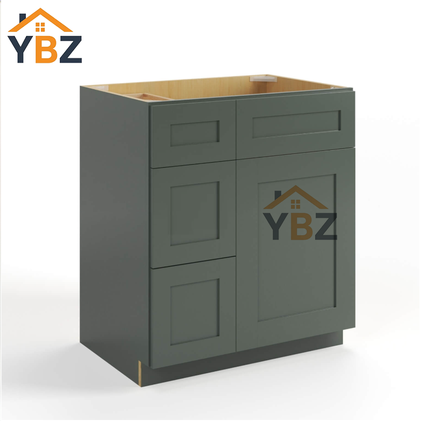 Green Shaker 30″ W Vanity Combo with Drawers