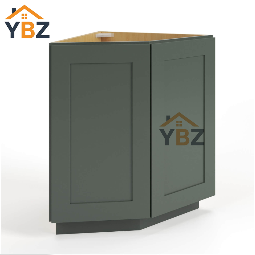 Green Shaker Base End Cabinet