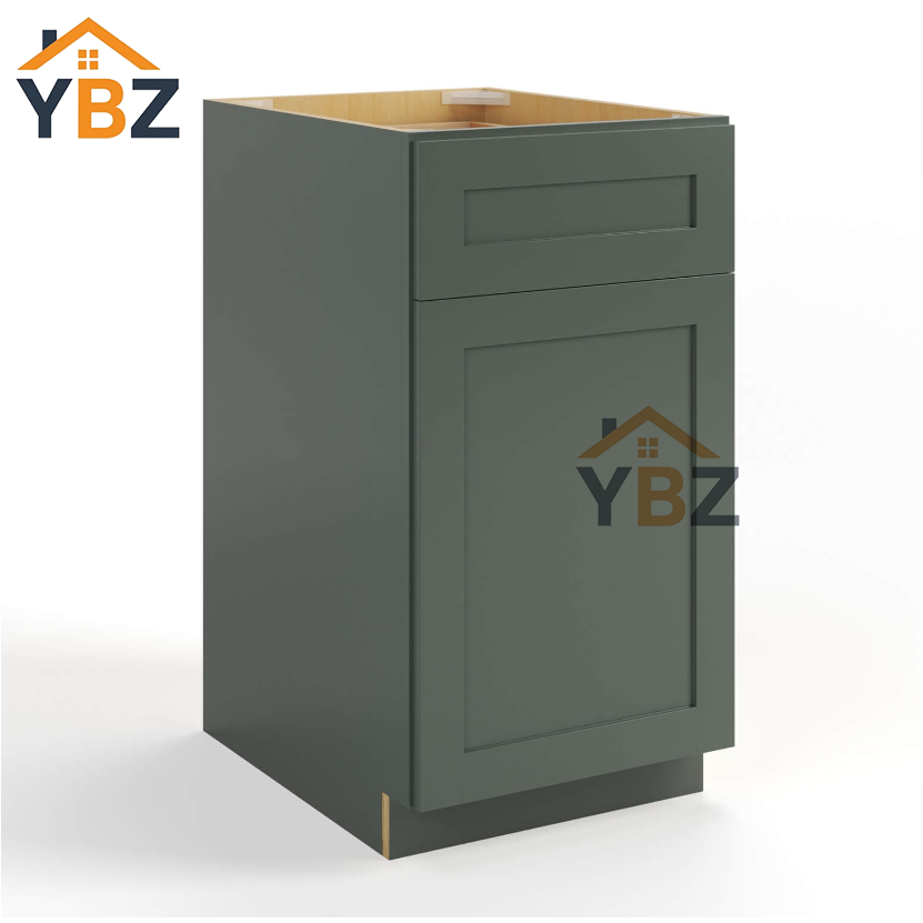 Green Shaker Document File Base Cabinet