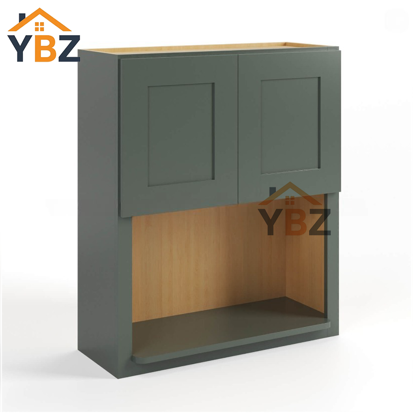 Green Shaker Microwave Wall Cabinet