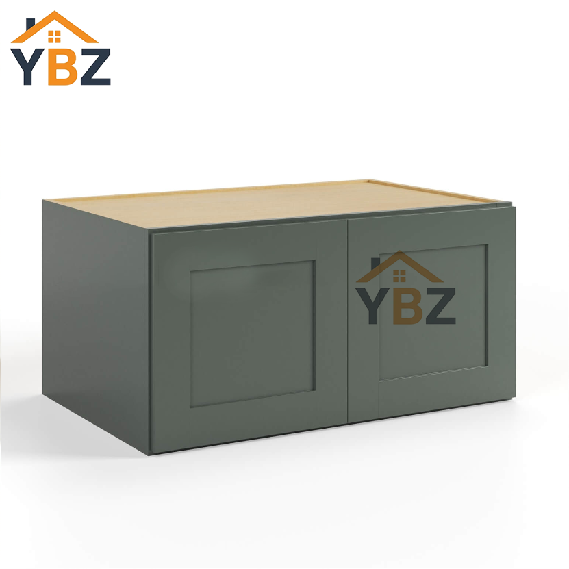 1 Green Shaker 30″ 33″ 36″W Refrigerator Wall Cabinet 24″ Deep