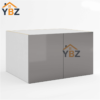 Frameless Gloss Gray 12″18″24″D Refrigerator Wall Cabinet with Double Door 24″H