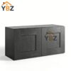 Charcoal Black Shaker Double Door Wall Cabinets-12″H, 15″H, 18″H, 21″H, 24″H,12″D