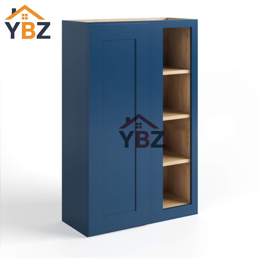 1 Navy Blue Shaker 30″ 36″ 42″H Wall Blind Cabinet