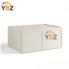 Dove White Slim Shaker Double Door Wall Microwave Bridge Cabinet/Refrigerator Wall Cabinet with Double Door