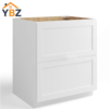 White Shaker Two Drawer Base