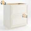 Charleston White Raised Panel Two/Three Drawer Base