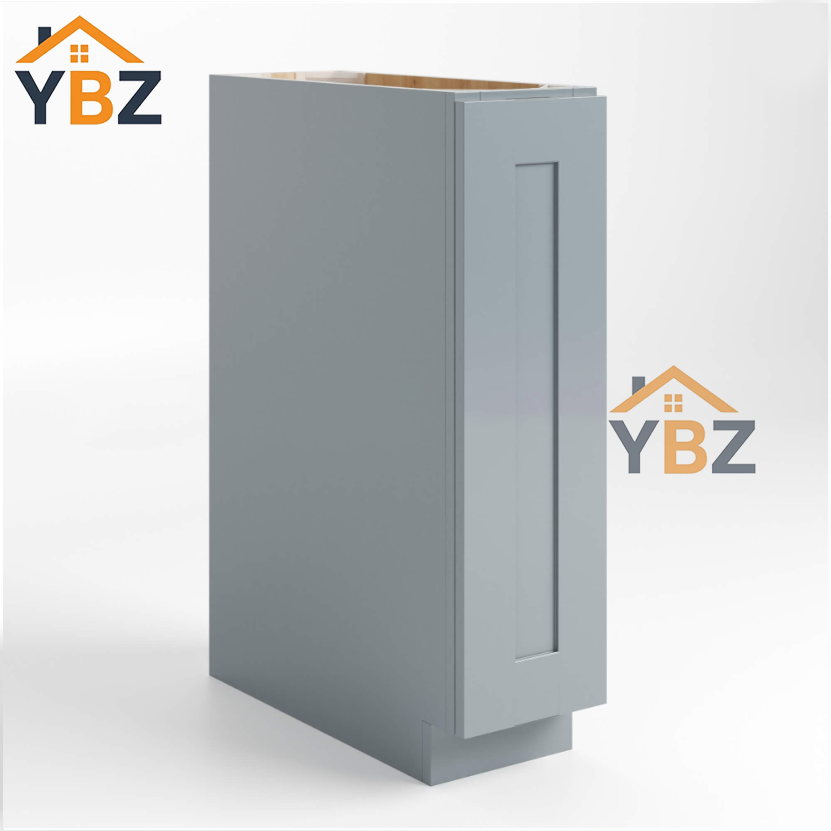 Gray Shaker Base Spice Cabinet with 5 Drawers/Gray Shaker Base Tray