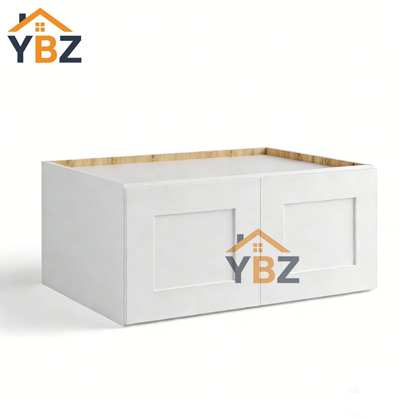 White Shaker 30″33″36″ W Refrigerator Wall Cabinet 24″ Deep