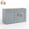Gray Shaker 12″15″18″ H Double Door Wall Cabinet